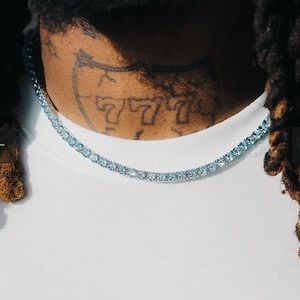 5mm Blue Diamond Tennis Chain